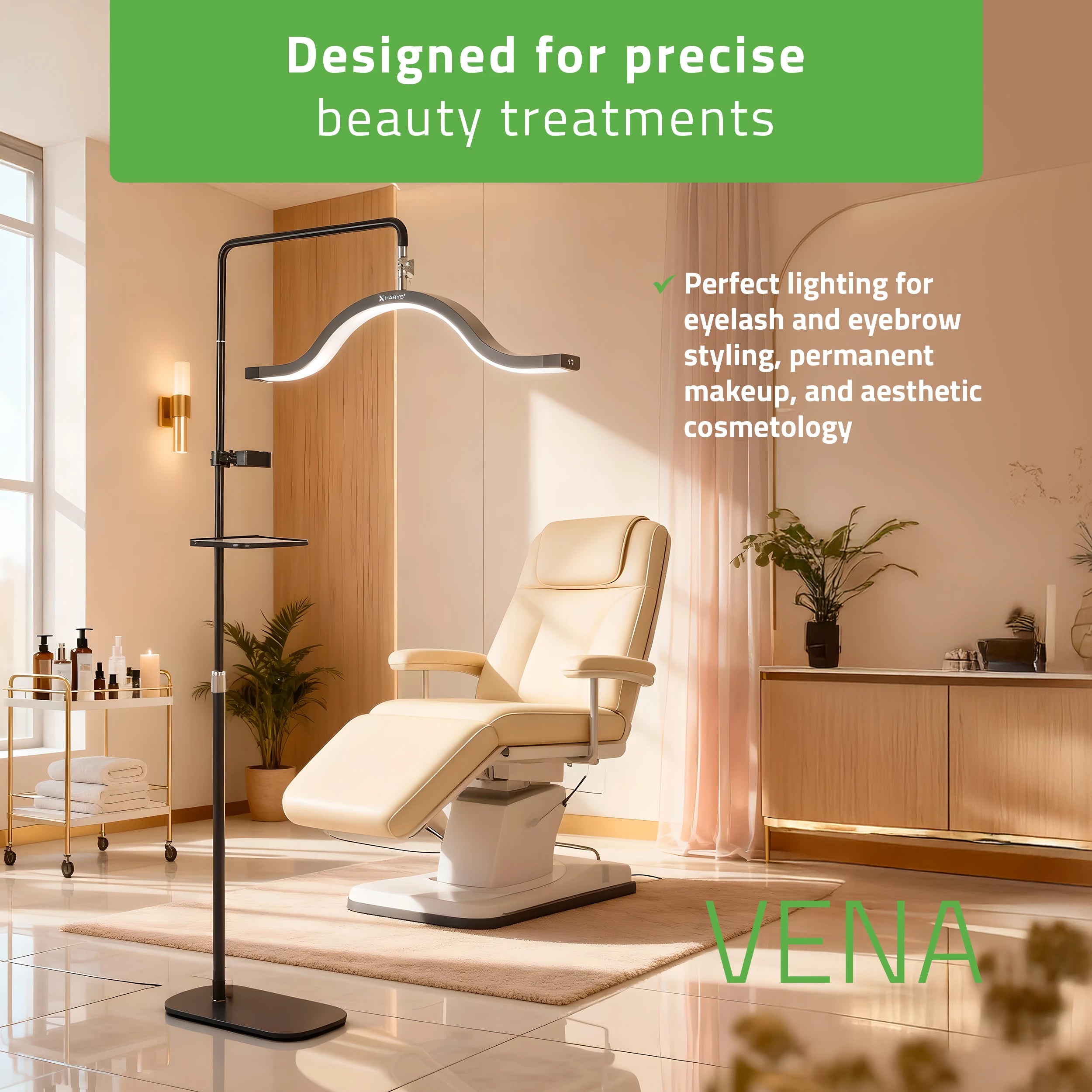 Vena Cosmetische looplamp, zwart