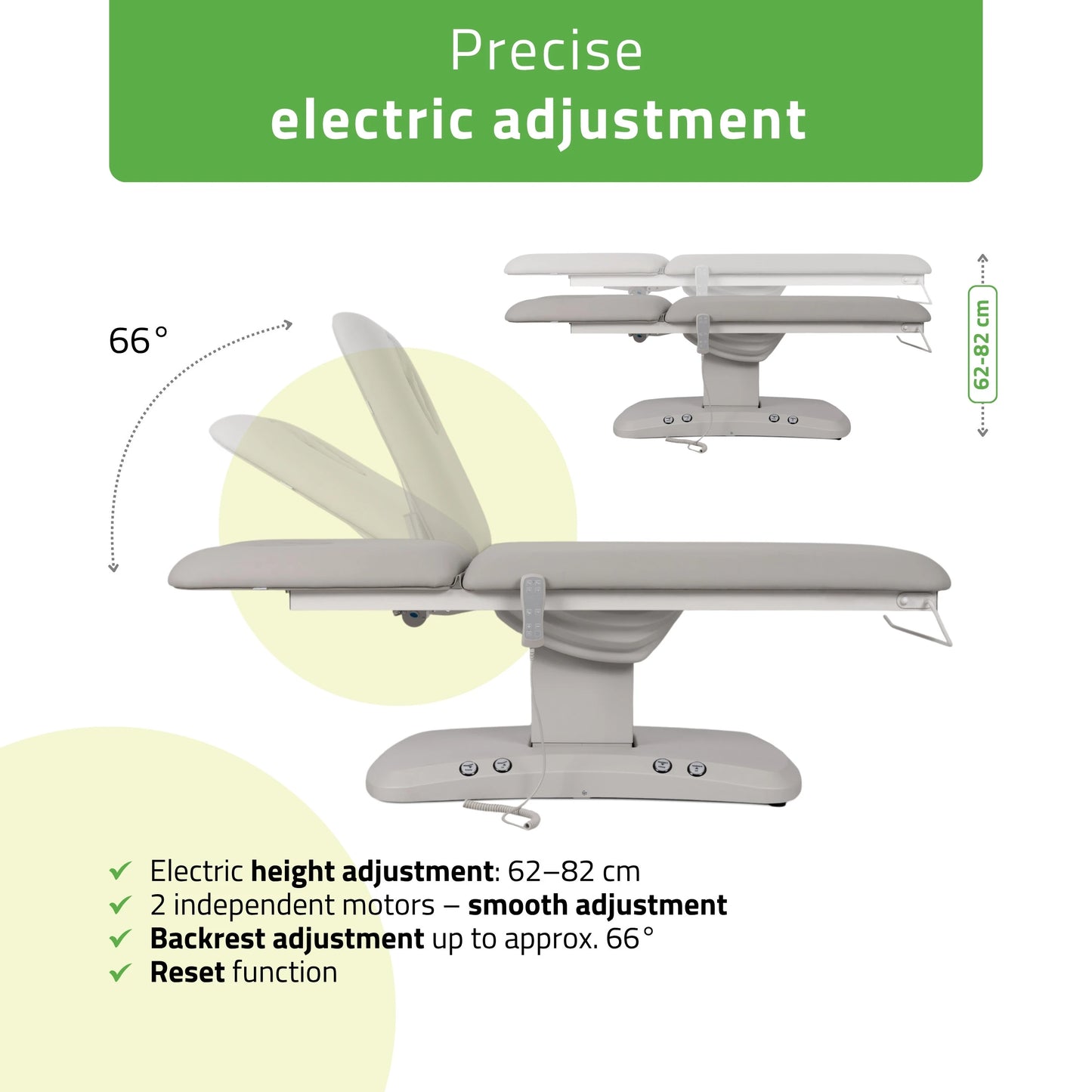 Elektrische Therapieliege Estella ERGO 2, Grau – 2 Motoren