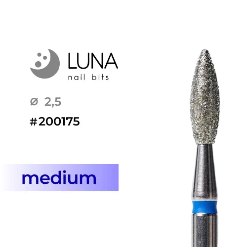 Luna Bits Diamantfräser Flamme 2,5-8, Blau