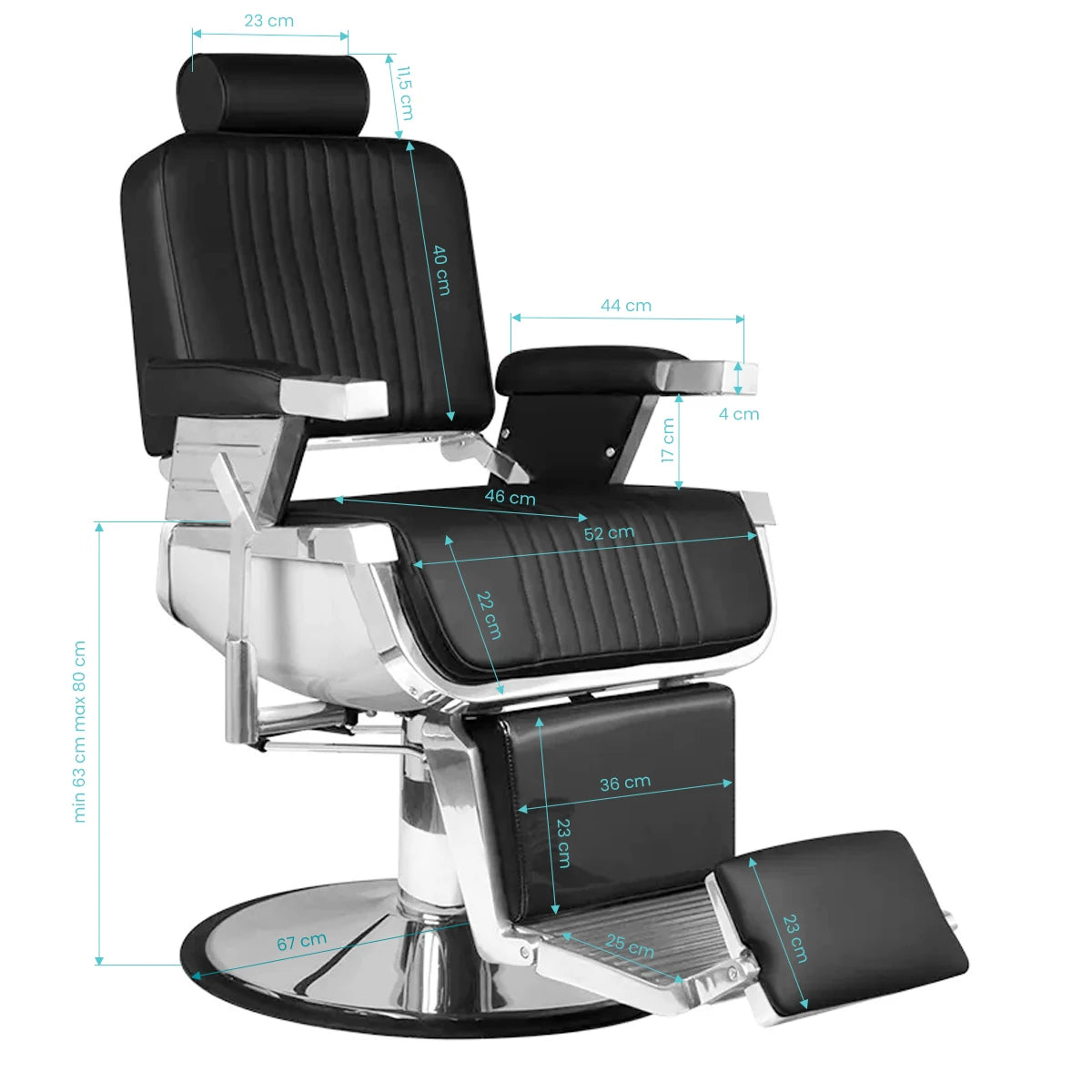 Hair System Royal X Barbiersstoel, zwart