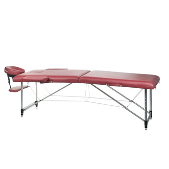 Folding massage table COMFORT 11, bergundy