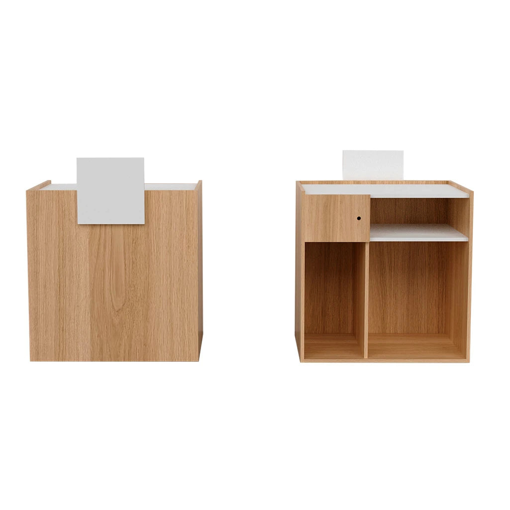 MANAAKI Administrator Desk Oak with White Decor