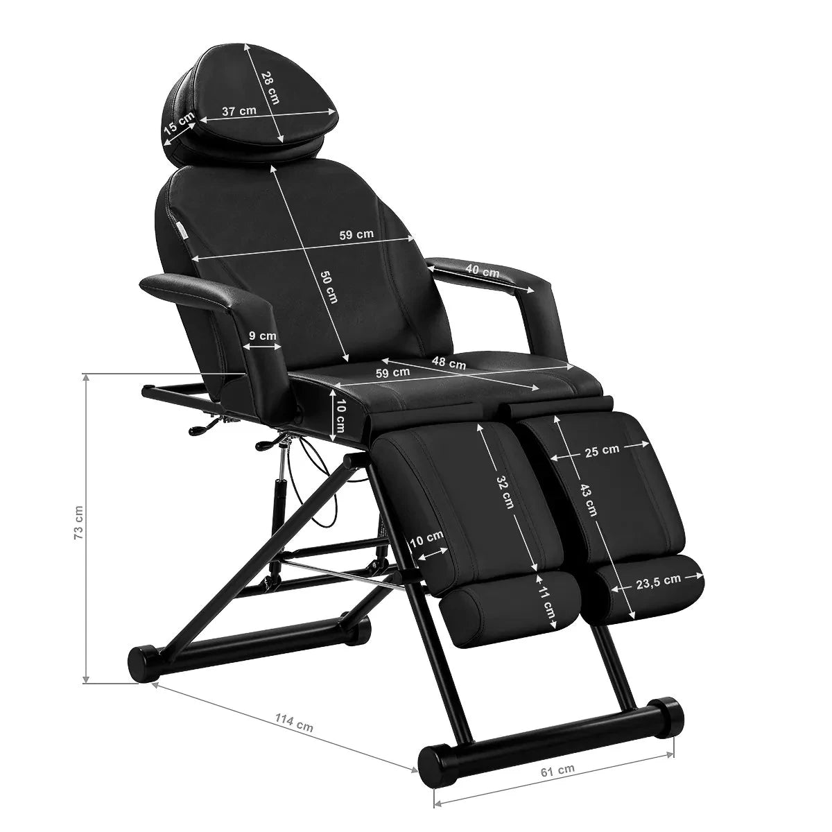 Azzurro Pedicurestoel 563S PEDI, zwart