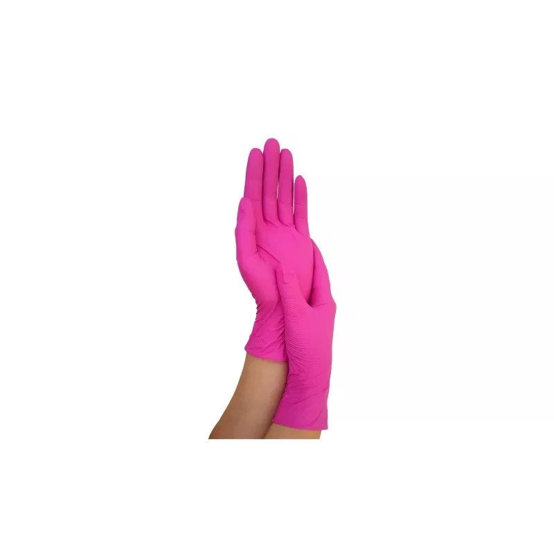Nitrile gloves, powder-free, M, pink, 100 pieces, nitrylex®