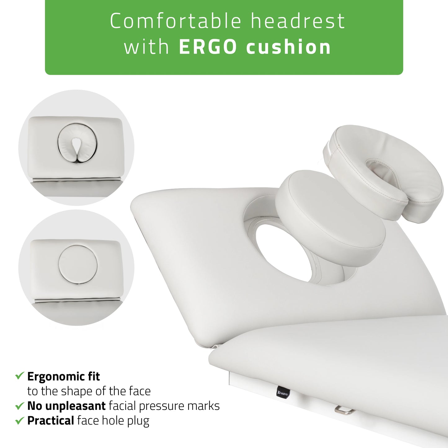 Fortis 2 ERGO Elektrische Therapieliege, mit Handfernbedienung und Höhenverstellung, ERGO Polsterung, k729 Hellgrau
