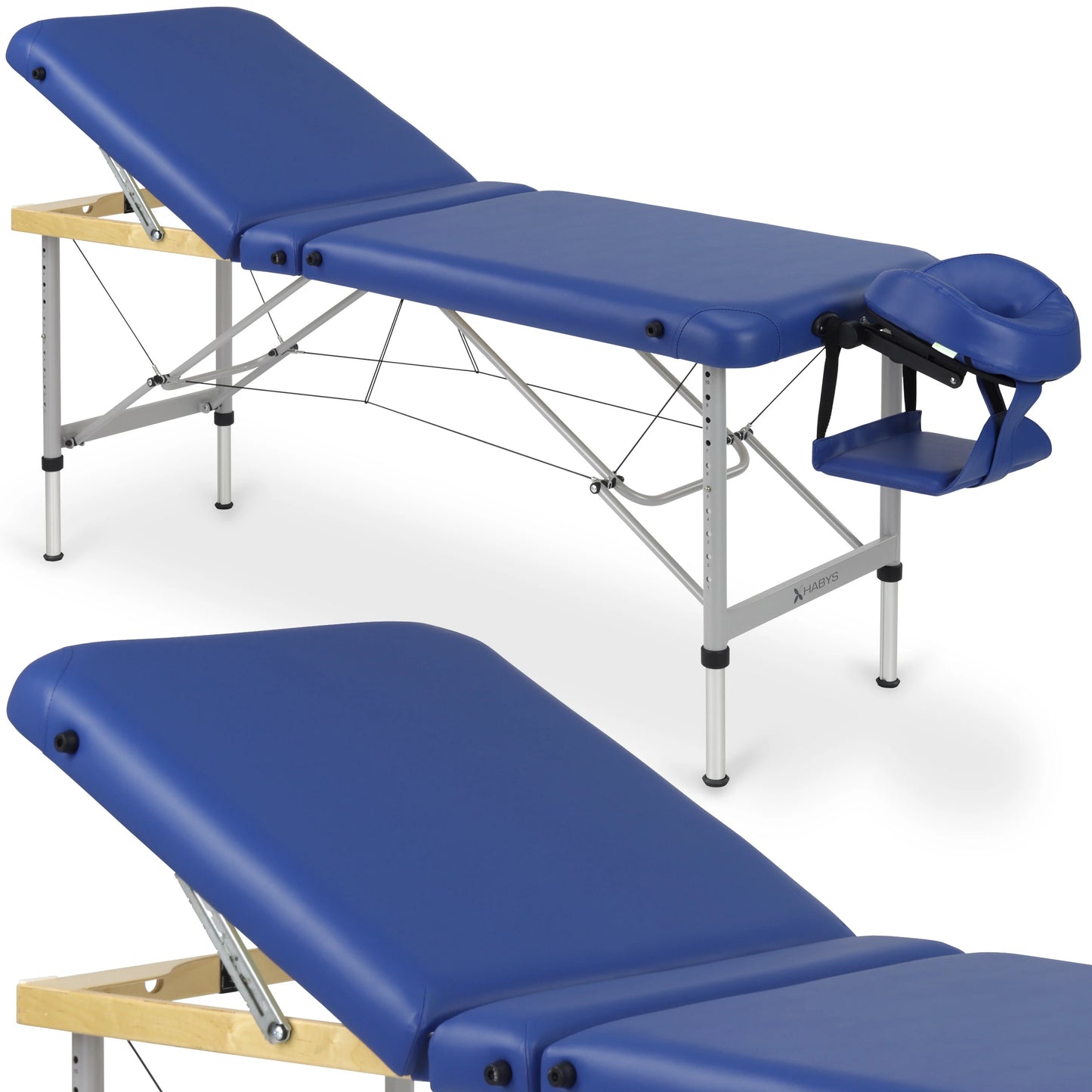 Massagetafel Aero Plus Alu 60 Vinyl Flex K012 Marineblauw