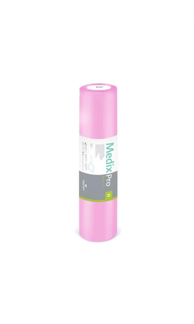 Weber & Weber Einweg-Vliesauflage Rolle mit Perforation Medixpro, 60 cm x 50 m, Rosa