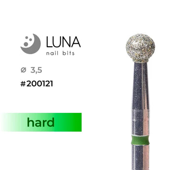 Diamond Nail Drill Bit Ball 3.5mm, Green (Coarse)