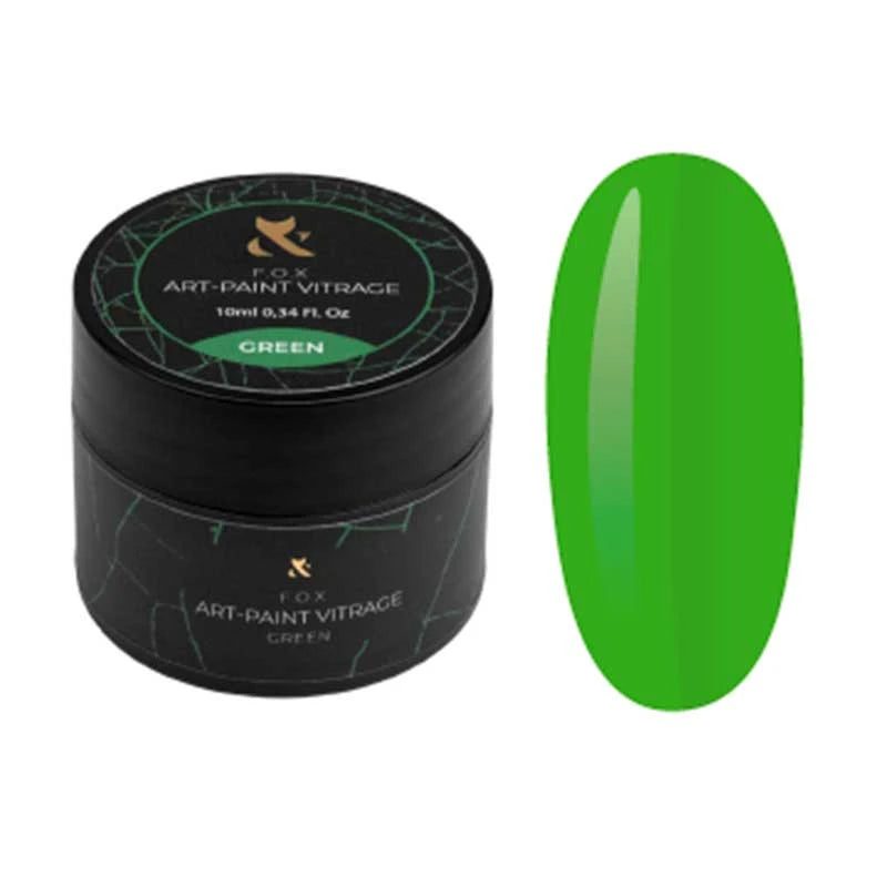 F.O.X Gel Paint Vitrage Groen, 10 ml