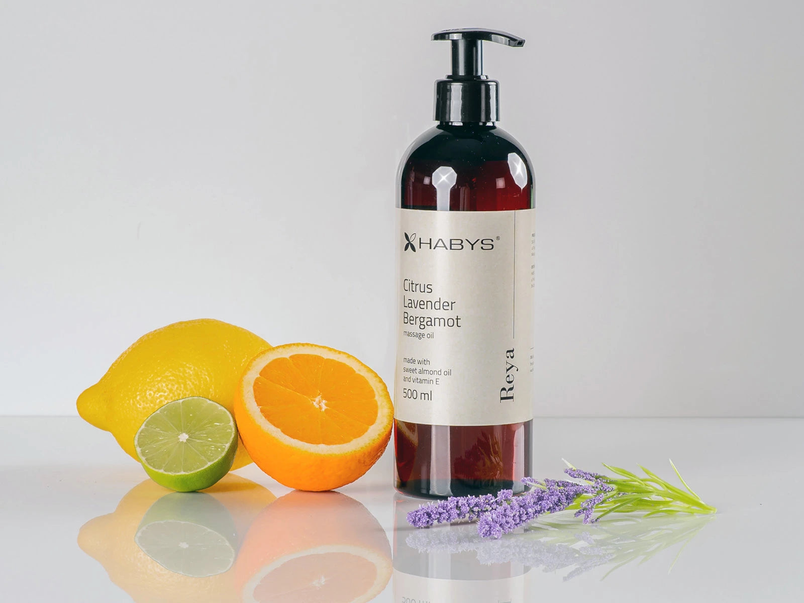 Massageolie, Citrus/Lavendel/Bergamot, 500 ml