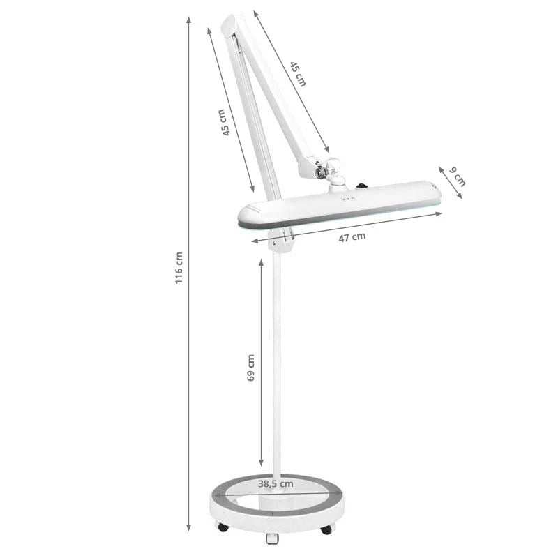 Elegante 801-L LED-Werkstattleuchte mit regulierbarer weißer Lichtintensität