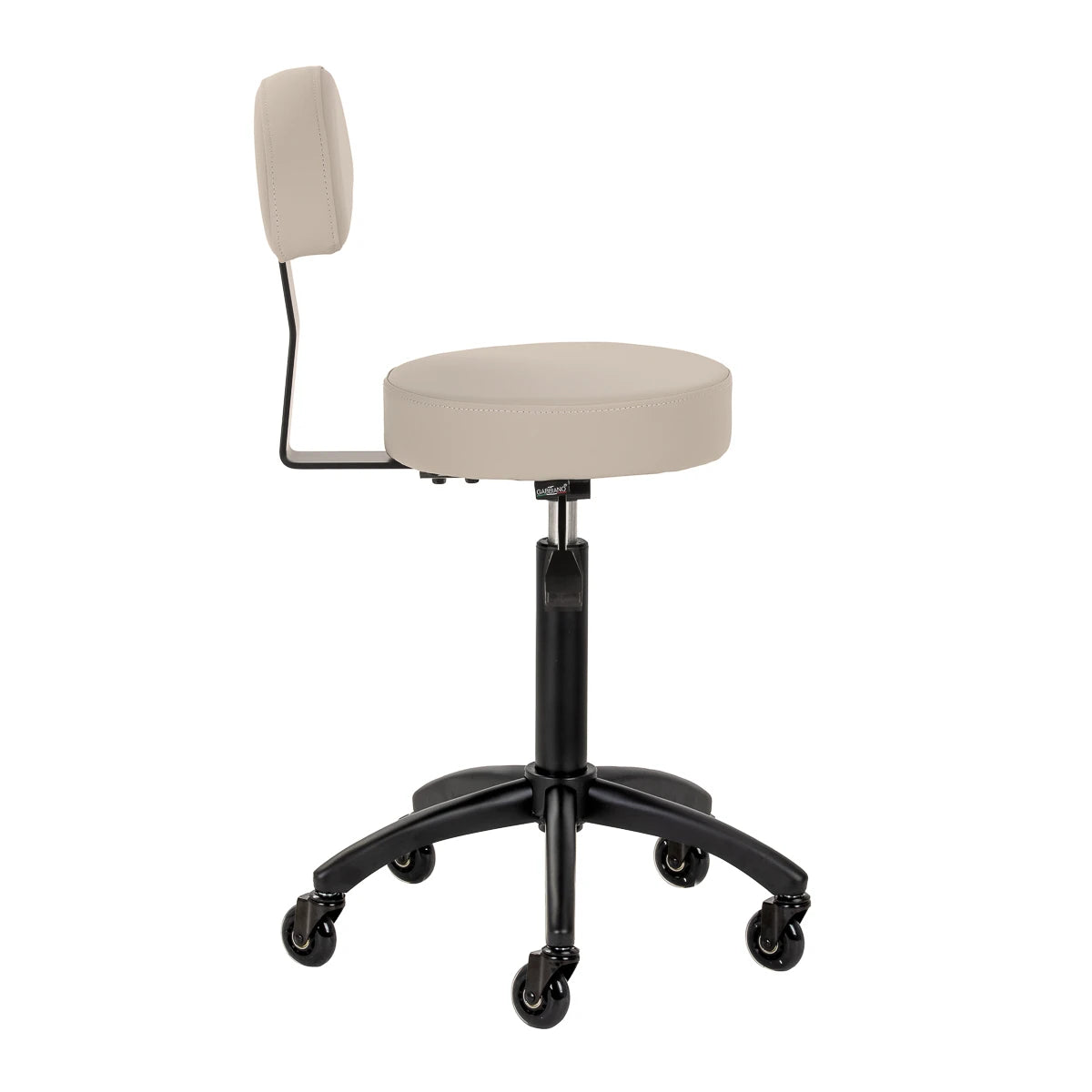 Gabbiano hairdressing stool D026 grey-beige