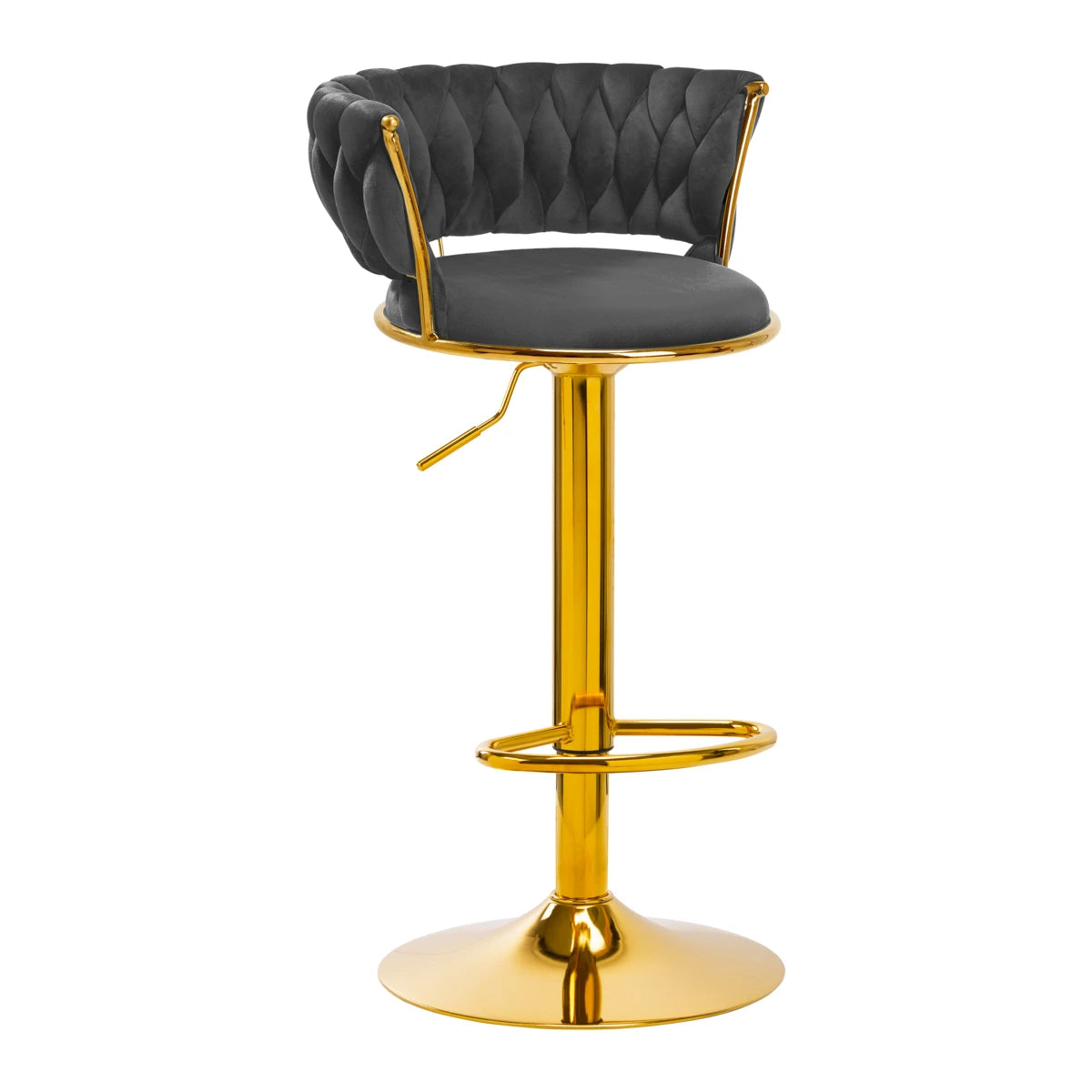 4RICO Barhocker QS-B313a, grauer Samt