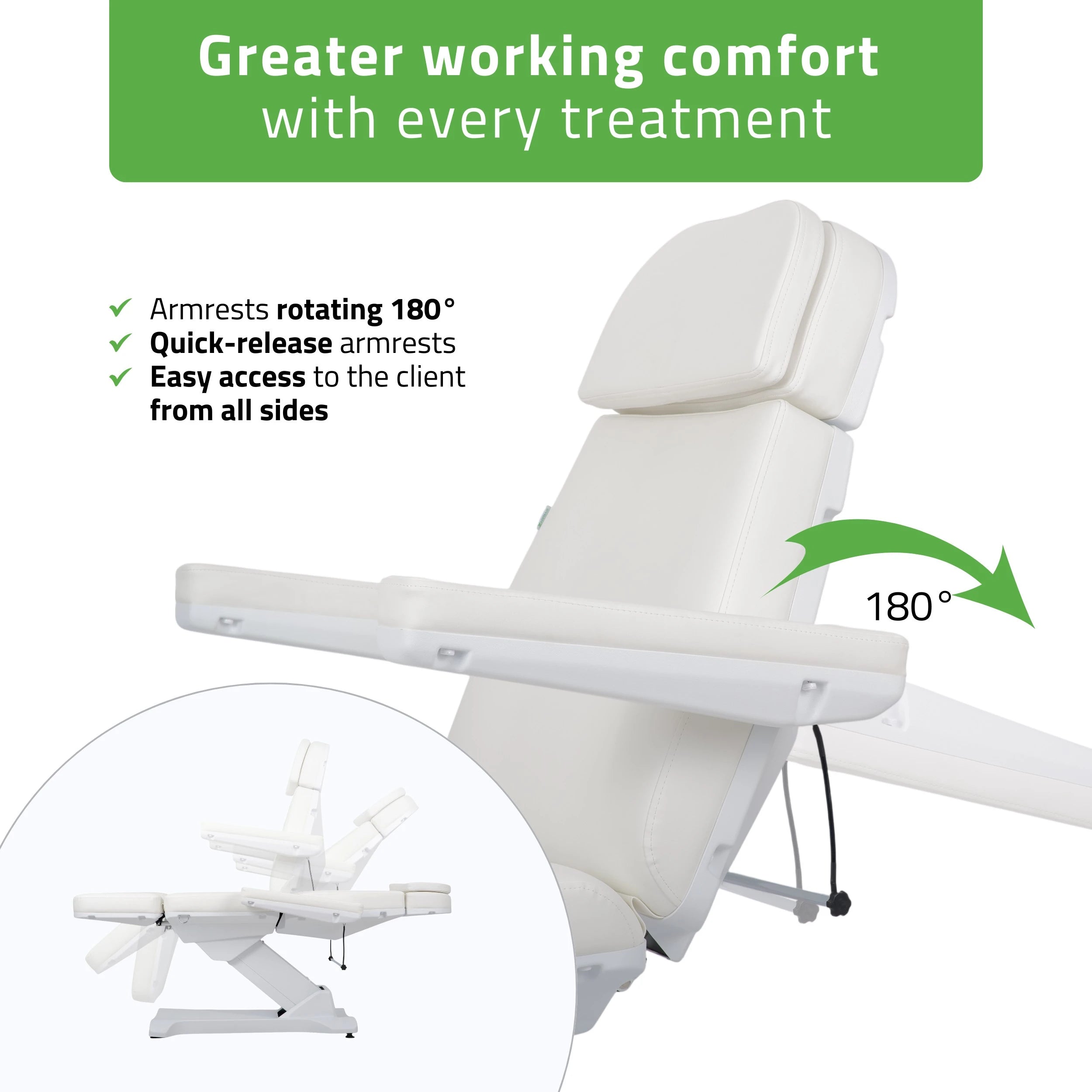 Selia PRO 4 Touch Core K301 Elektrische behandelstoel, Wit