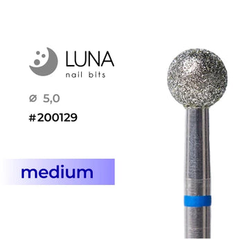 Luna Bits Diamantfräser Kugel, 5,0 mm, Blau (Medium)