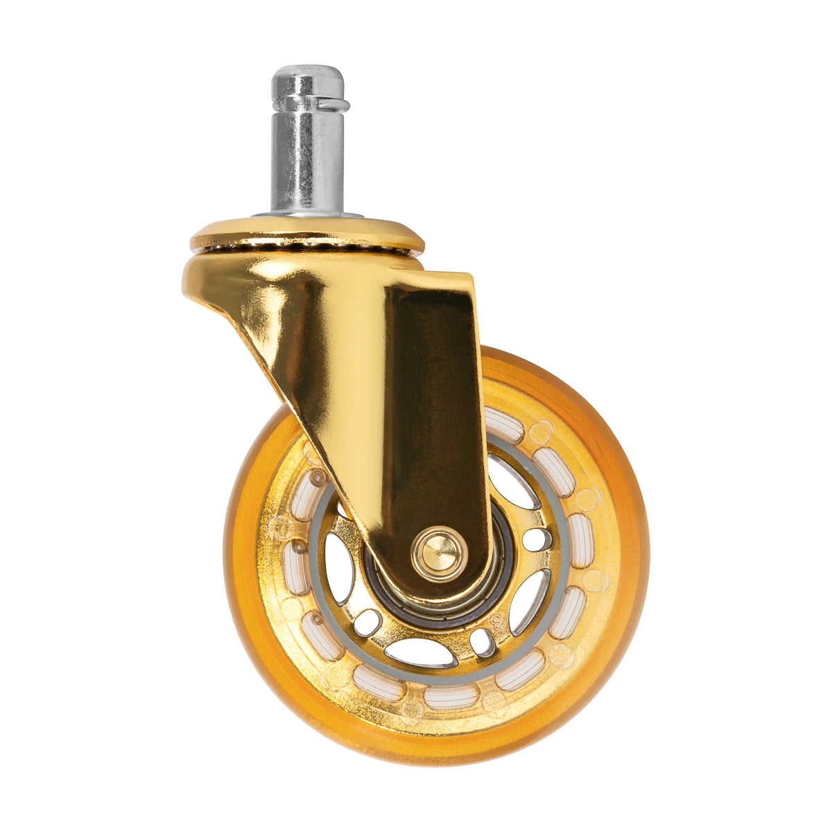 Roll Speed Stuhlrollen gold Druckknopf-Set 5 Stück