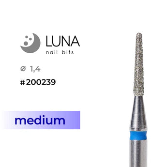 Luna Bits Diamanten freesstift Kegel 1,4-8 mm Blauw, Medium Körnung