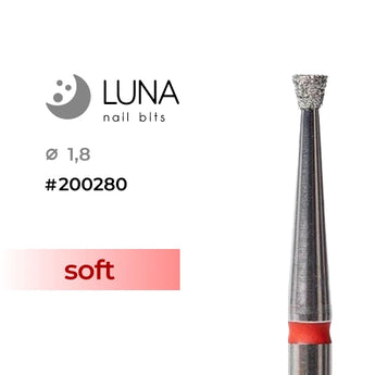 Luna Bits Diamanten freesstift kegel 1,8 mm, Rood (fijn)