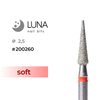 Diamond Drill Bit Cone - 2.5 10, Red Fine Grit