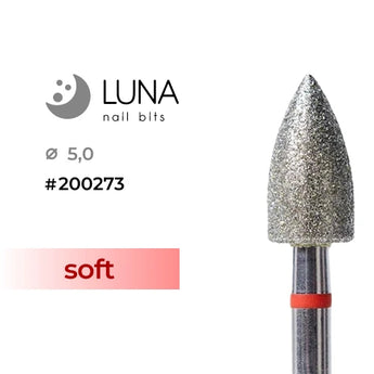 Luna Bits Diamanten freesstift Kegel - 5,0 10, Rood Fijn