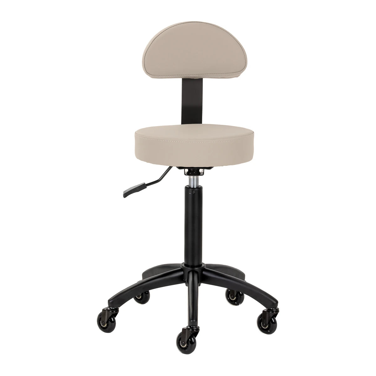 Gabbiano hairdressing stool D026 grey-beige