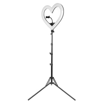 LED lamp, black, heart shaped