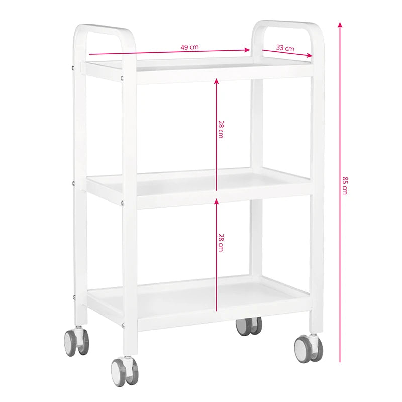 table -  cosmetic trolley Hs09 white