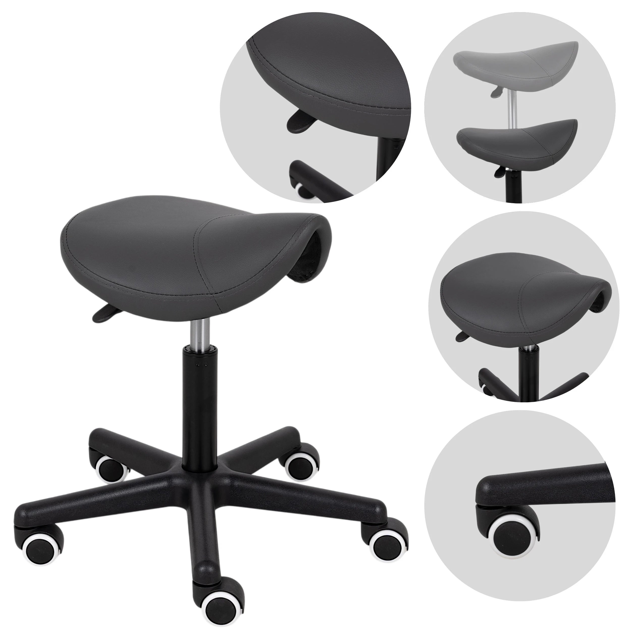 Sattelstuhl LUMO, Comfy Base k521 grau