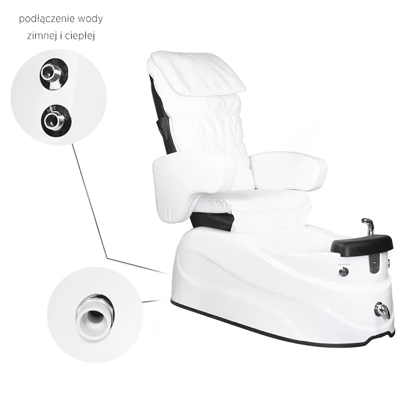 SPA behandelstoel AS-122 met massagefunctie, wit