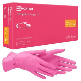 Nitrile gloveXS, powder-free, XS, pink, 100 pieceXS, nitrylex®