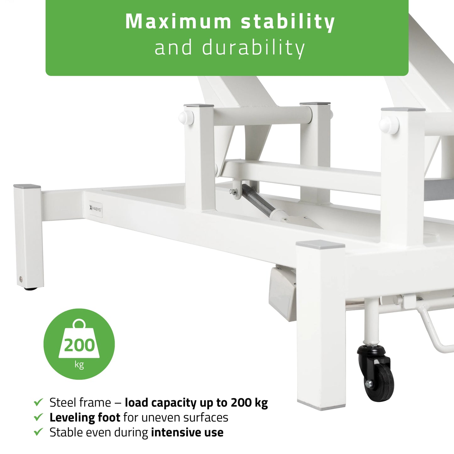Fortis 2 ERGO Elektrische Therapieliege, mit Handfernbedienung und Höhenverstellung, ERGO Polsterung, k729 Hellgrau