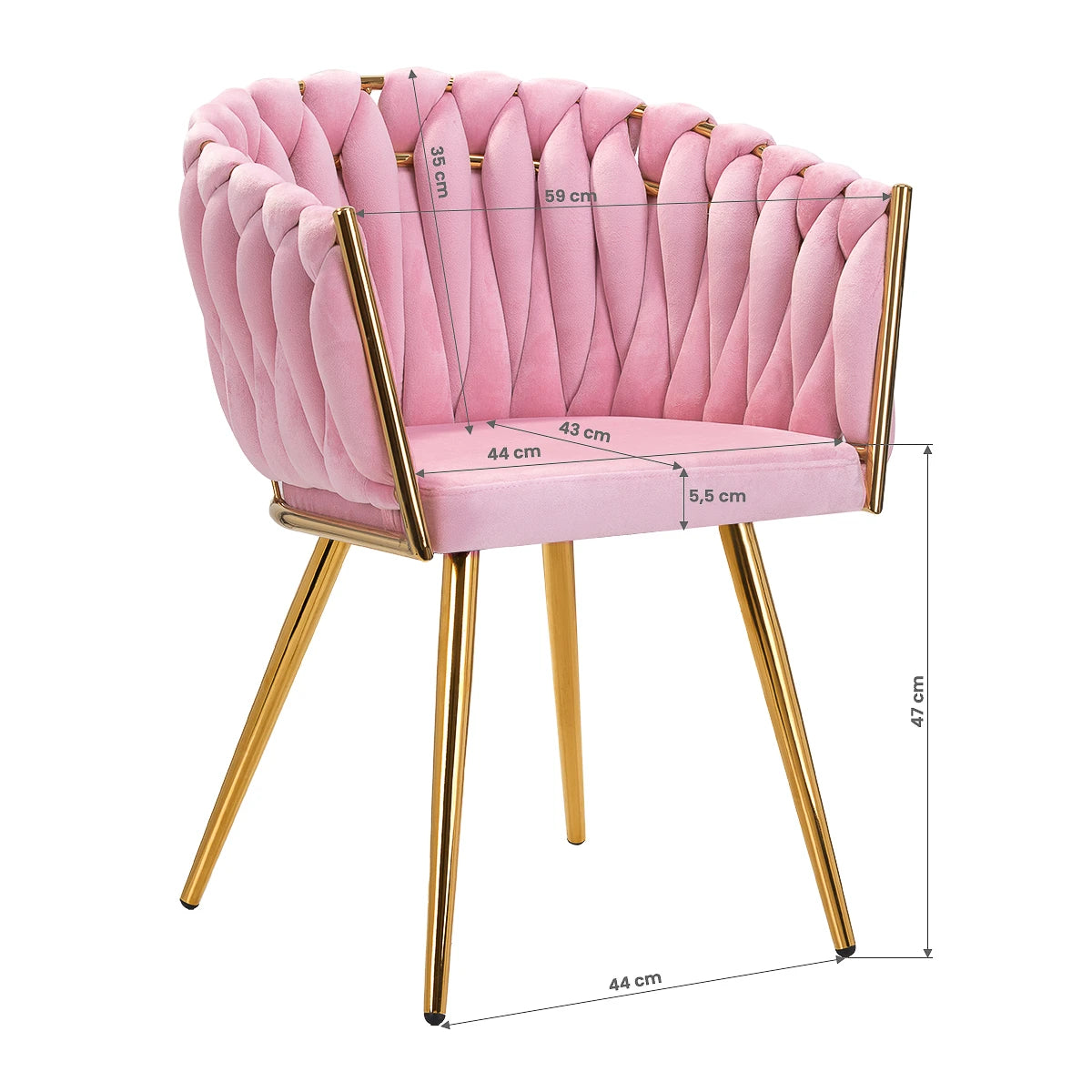 4Rico chair QS-GW06G pink