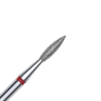 STALEKS Diamantfräser Spitzkegel Rot EXPERT, Kopfdurchmesser 2,1 mm / Arbeitsteil 8 mm
