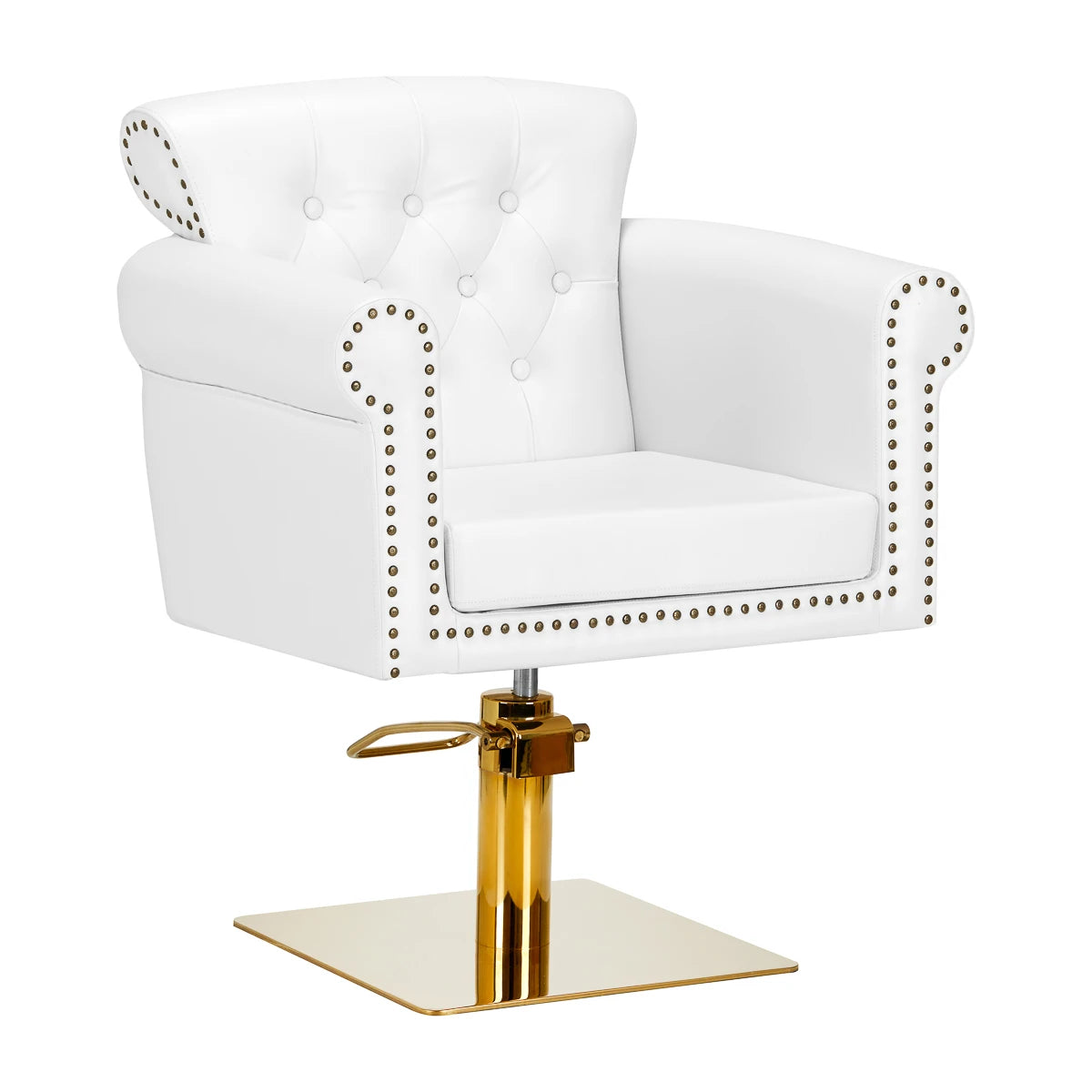 Hairdressing chair Gabbiano Berlin golden-white