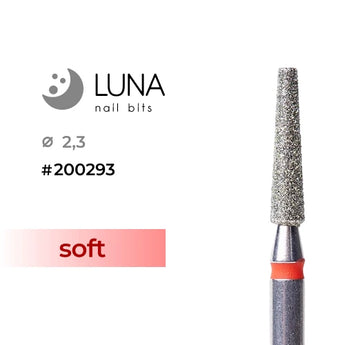 Luna Bits Diamanten freesstift Afgeknotte Kegel - 2,3 10, Rood Fine Grit