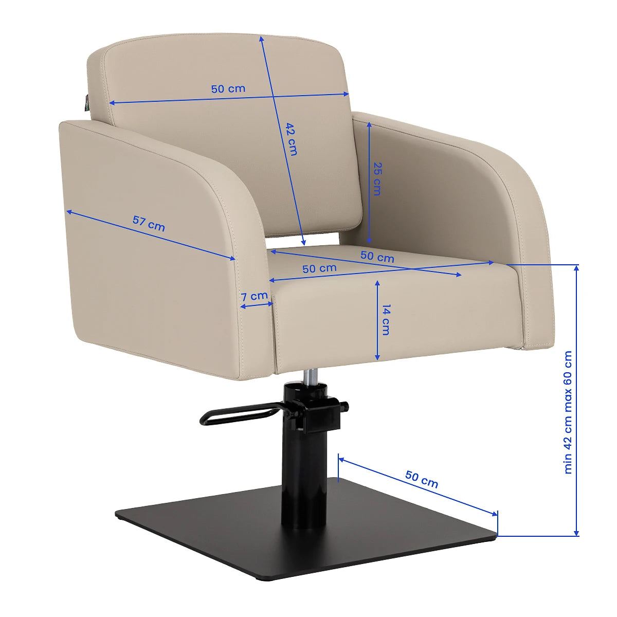 Gabbiano Elda hairdressing chair grey-beige