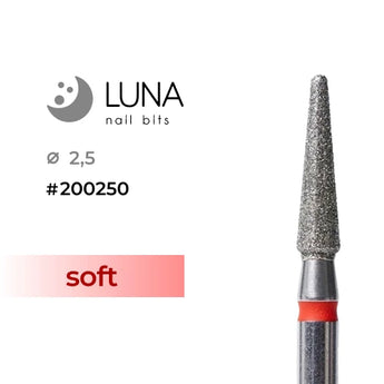 Luna Bits Diamanten freesstift kegel 2,5-10, rood fijn