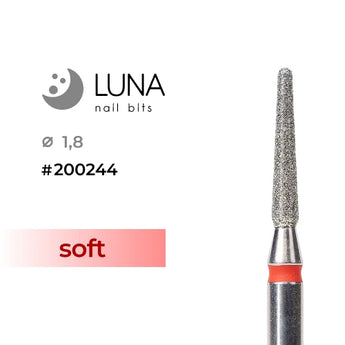 Luna Bits Diamanten freesstift kegel 1,8 mm x 10 mm rood fijn