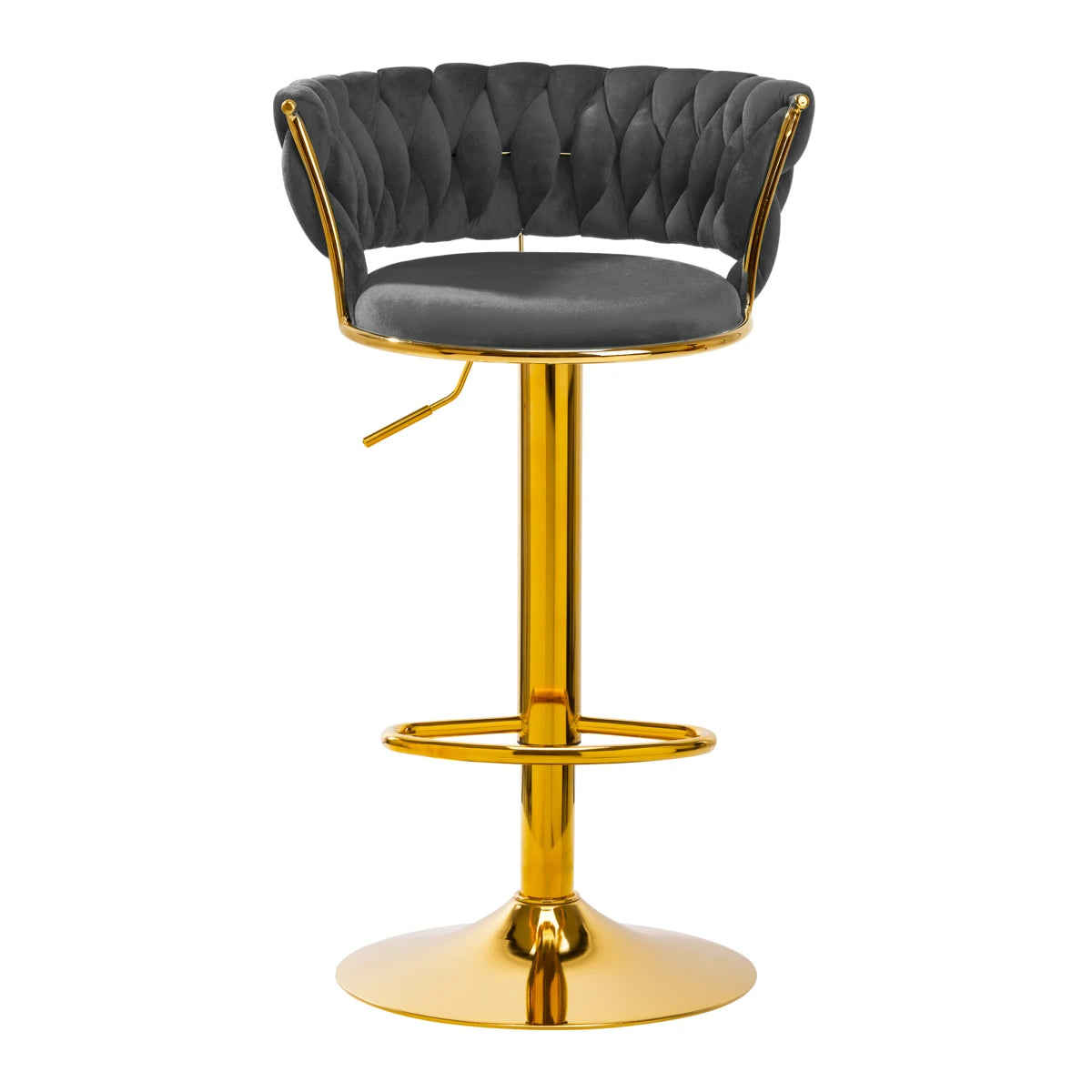 4RICO Barhocker QS-B313a, grauer Samt