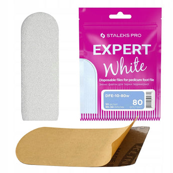Foot replaceable file kit, white, 80 gritt, 30 pcs. (DFE-10-80)