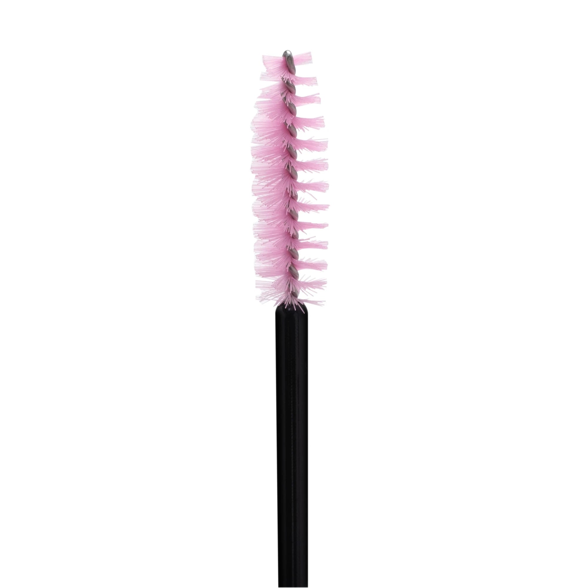 Silikon-Bürstchen für Wimpern und Augenbrauen, 50 Stück, Schwarz und Rosa