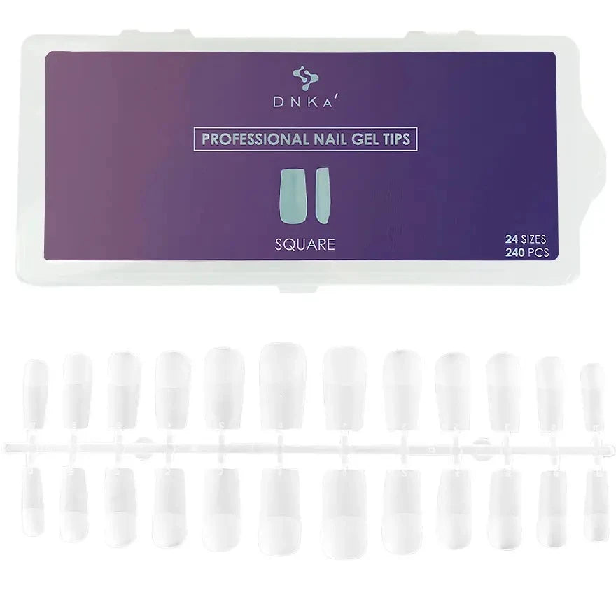 DNKa Nagelverlenging tips PROFESSIONAL NAIL GEL TIPS, Vierkant 240 stuks