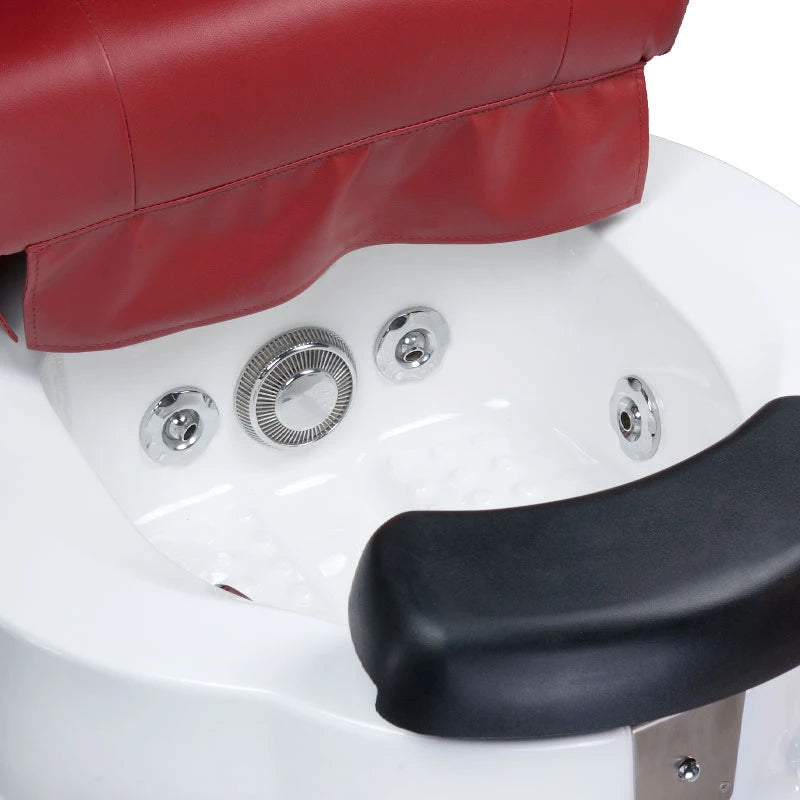 Pedicure spa behandelstoel met massage, BR-3820D, Burgundy