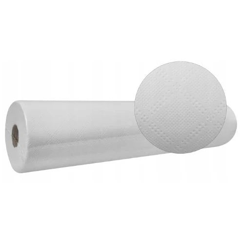 EKO-HIGIENA Einweg-Papierrolle, Zellstoff 60 cm x 50 m 2x18 g/m², Weiß