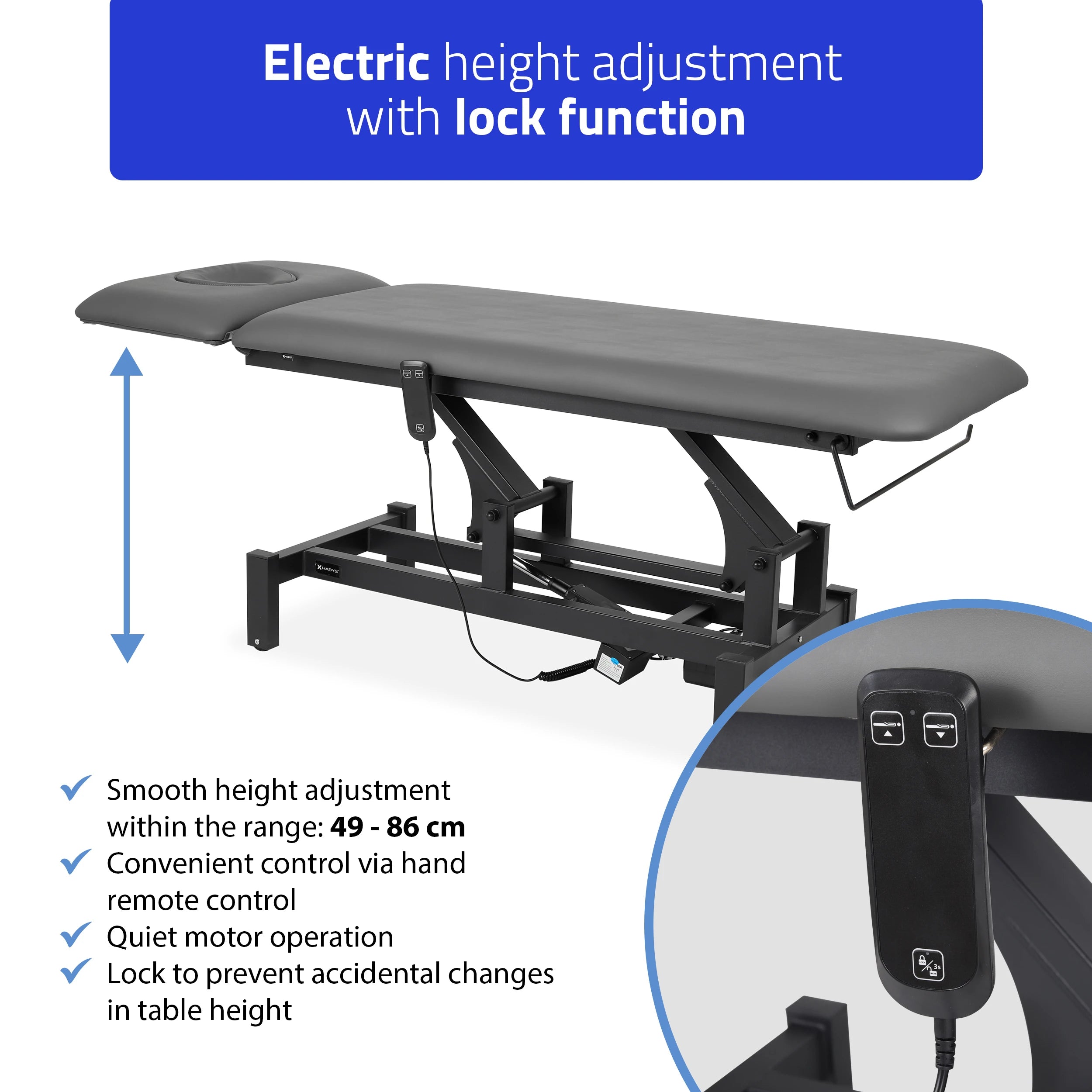 Fortis 2 ERGO Elektrische behandeltafel, hoogteverstelling