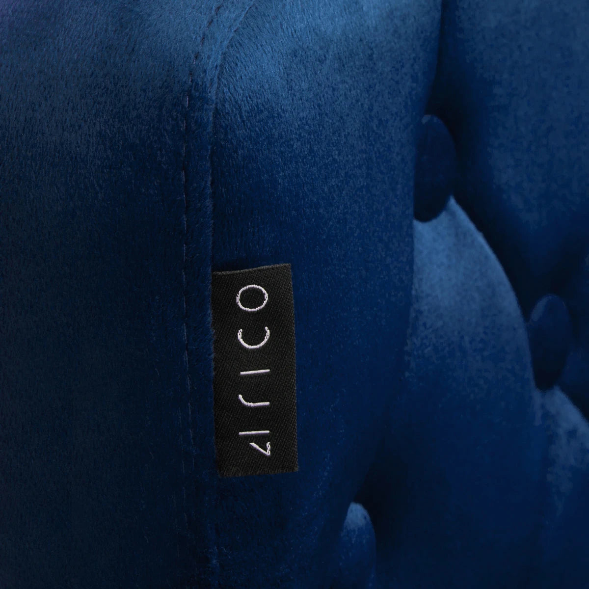 4RICO Friseurstuhl QS-OF213G, Samt Blau