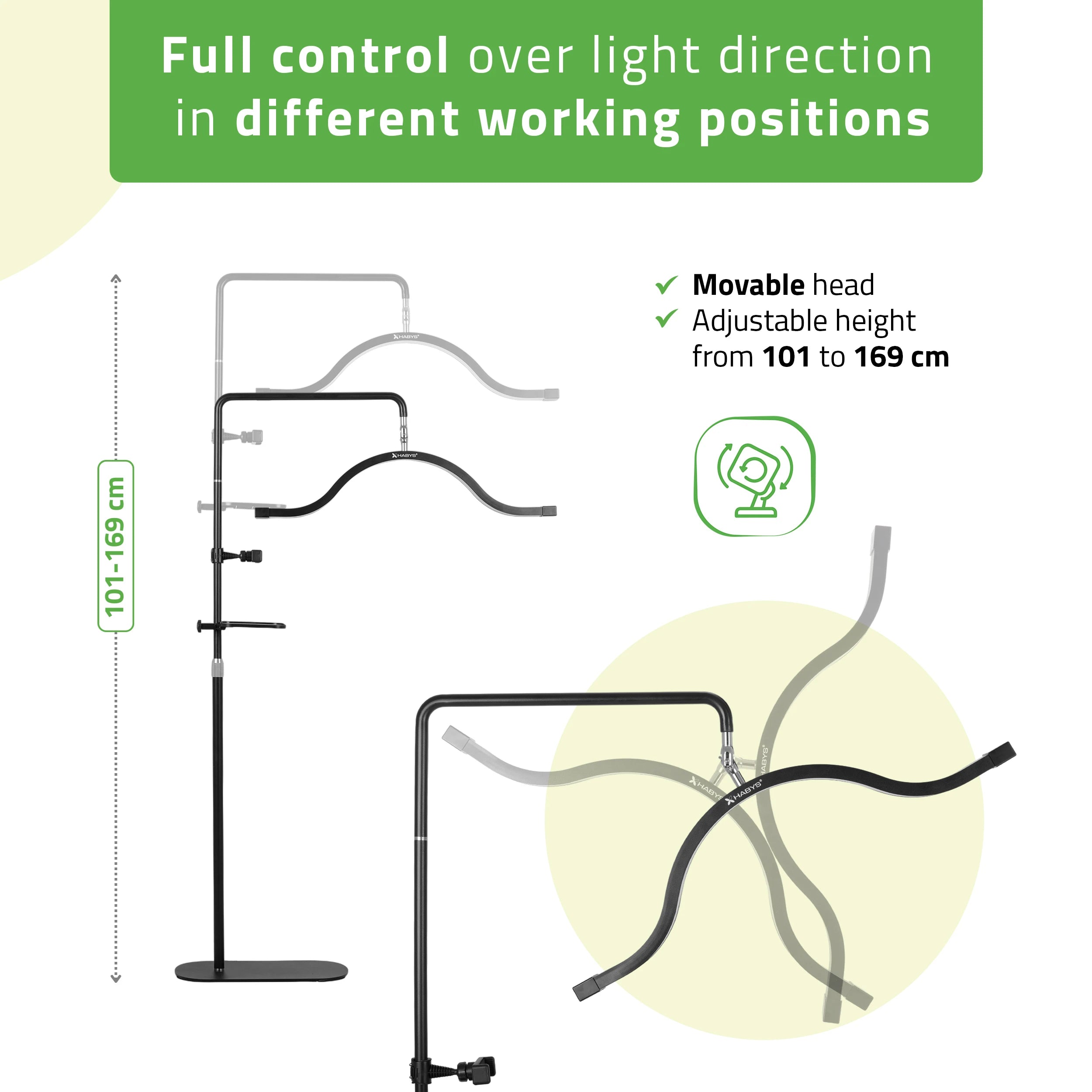 Vena Cosmetische looplamp, zwart
