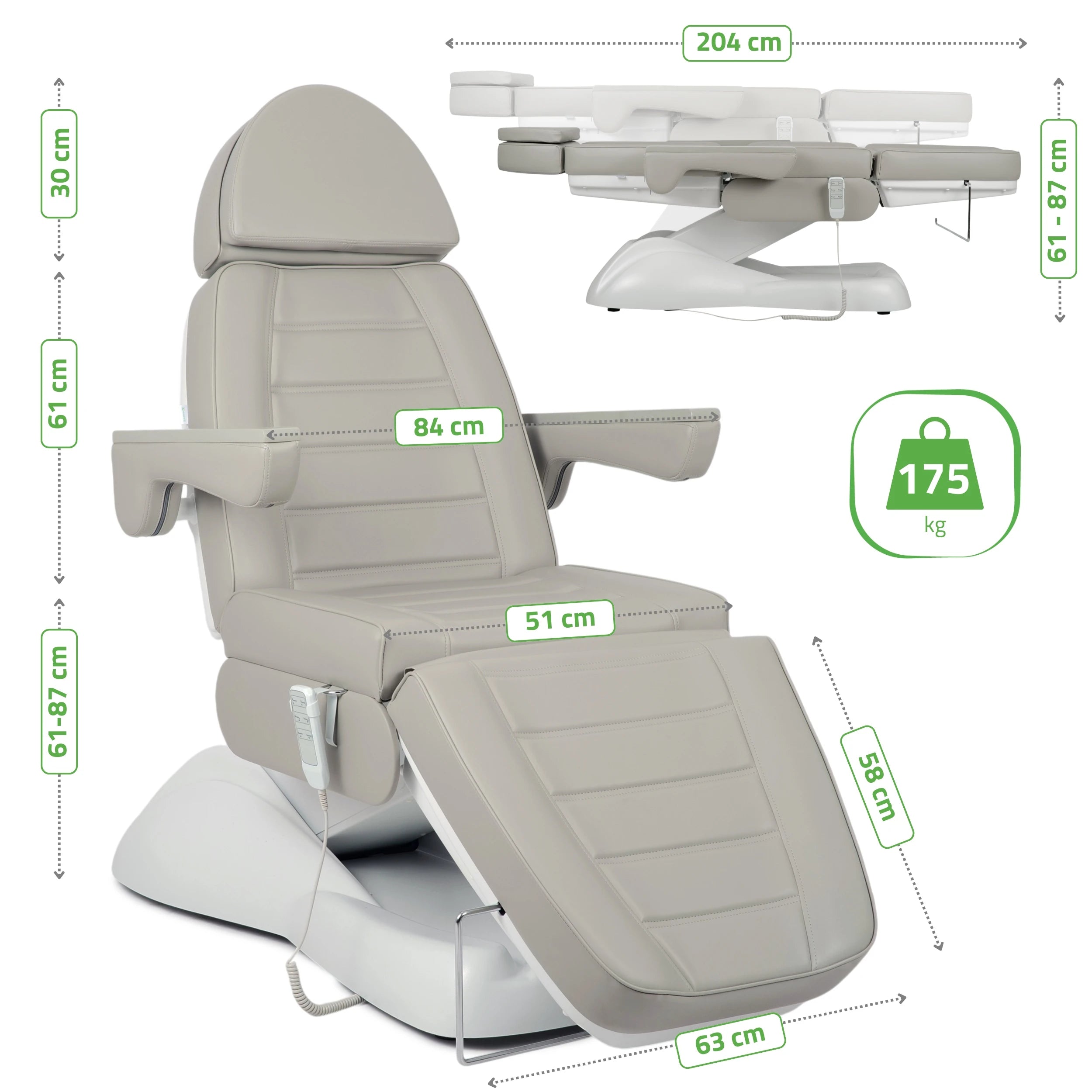 Elektrische Kosmetikliege Leo PRO 4 Comfy Base 522, Grau