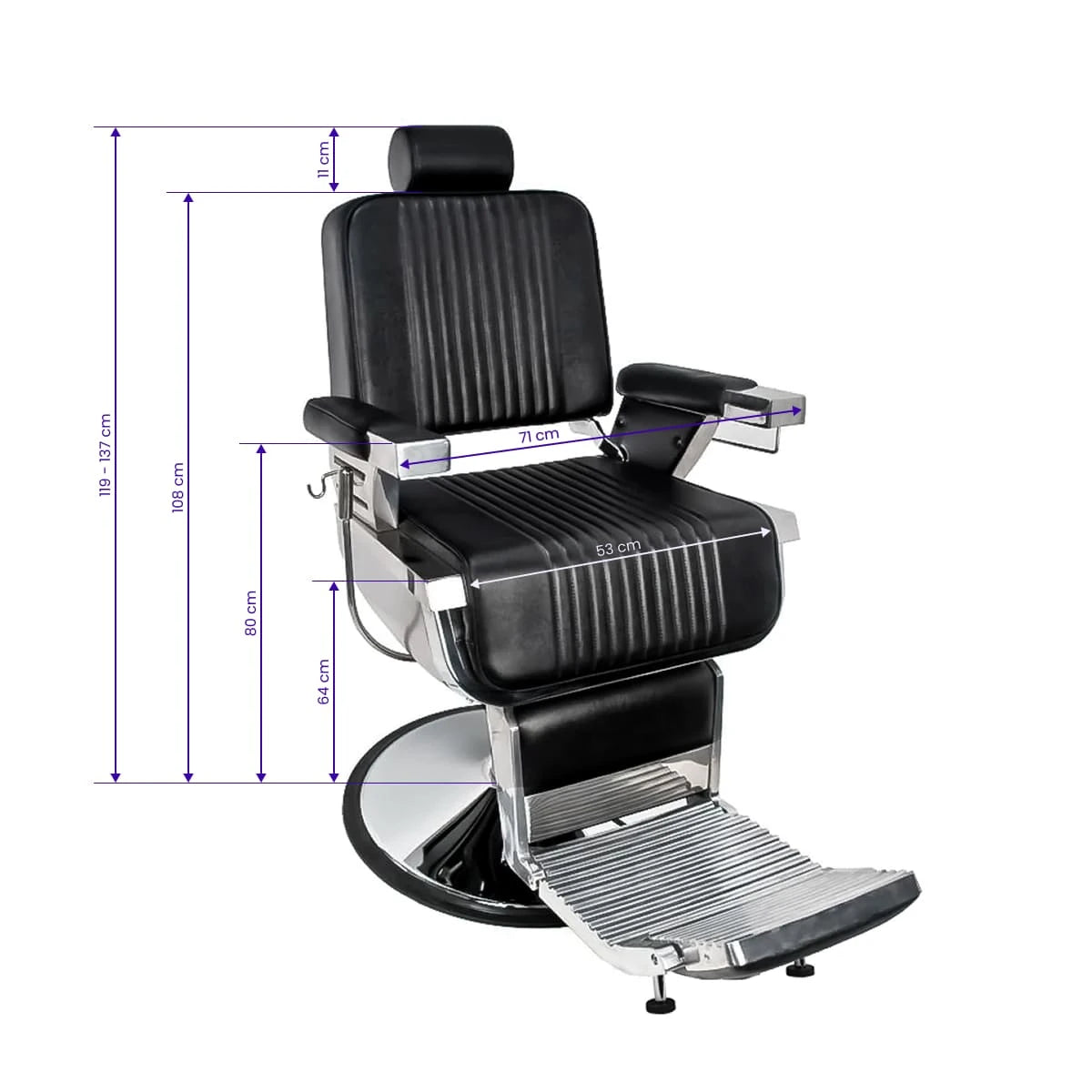 Gabbiano Barberstuhl Royal, Schwarz