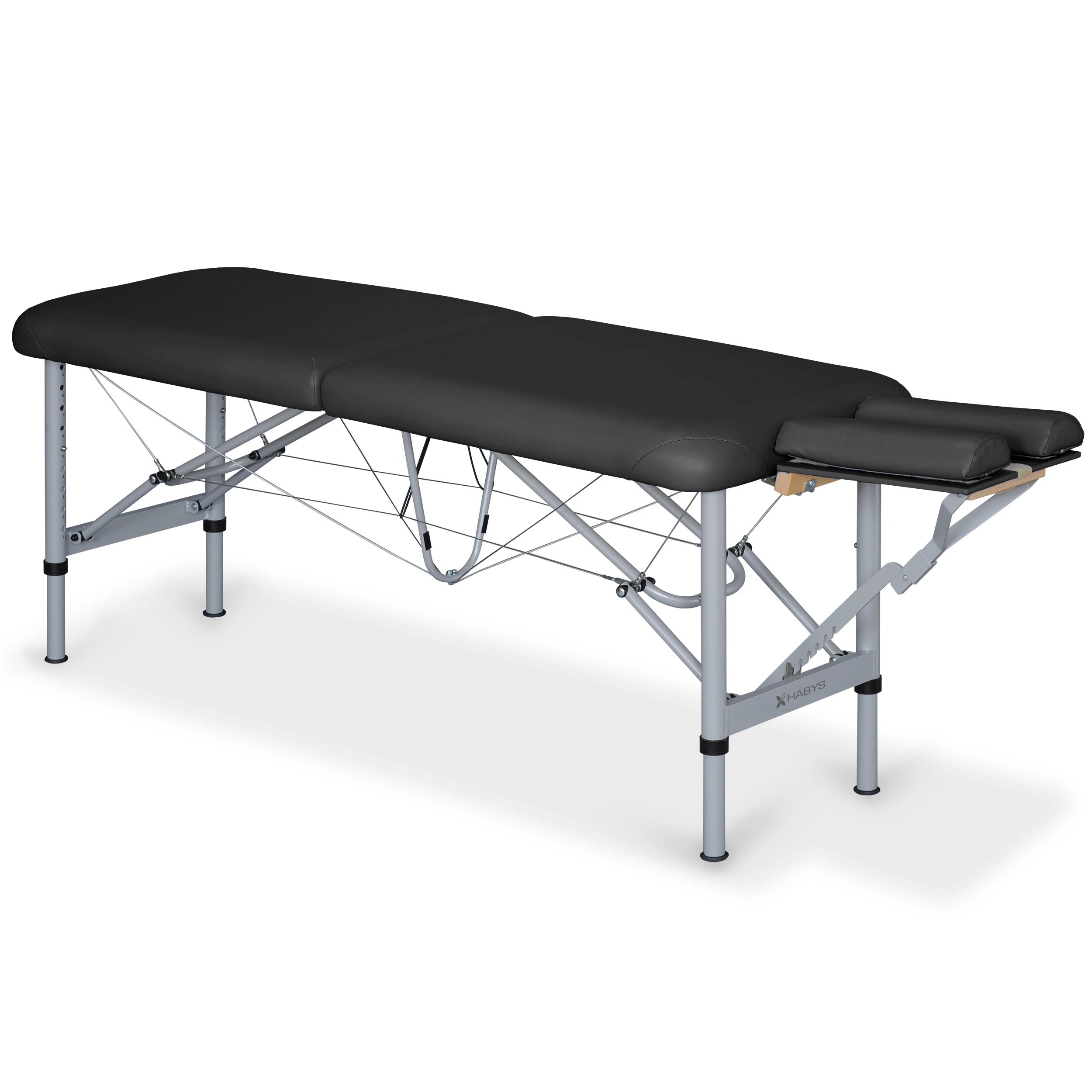Opvouwbare massagetafel Chiro Ultralux 19 Alu Vinyl Flex, zwart